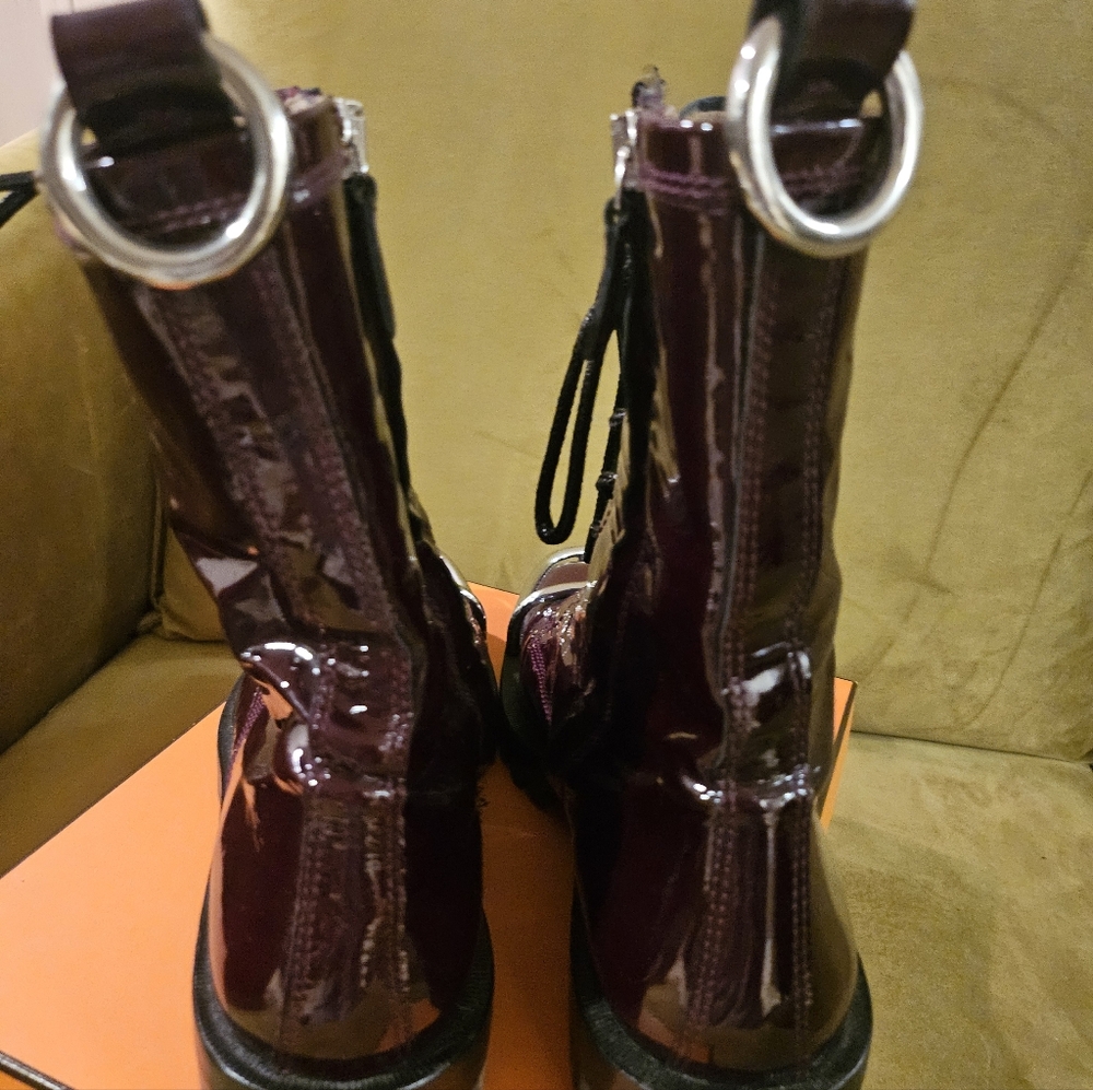 Alexander Wang Kennah Burgundy Boots - Picture 3 of 9